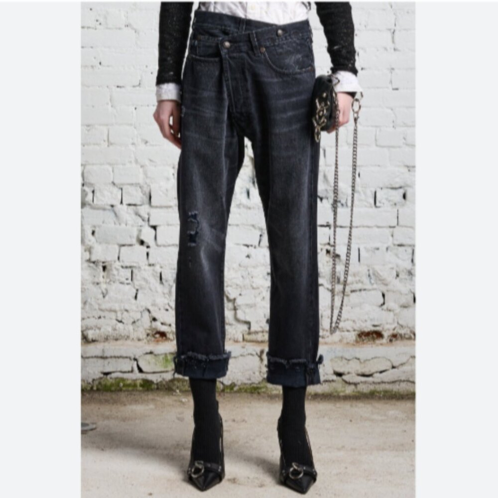 R13 Cross Over Jeans in Jake Black (nwot) Size 27
